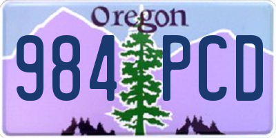 OR license plate 984PCD