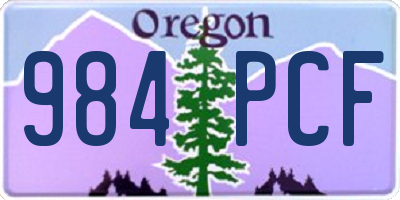 OR license plate 984PCF