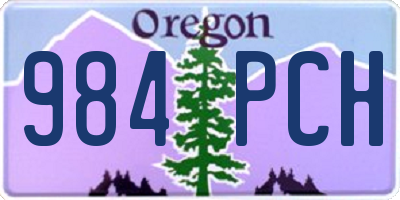 OR license plate 984PCH