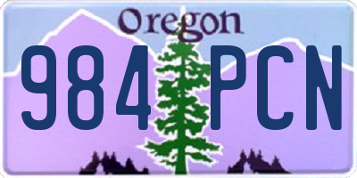 OR license plate 984PCN