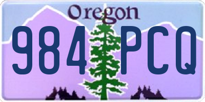 OR license plate 984PCQ