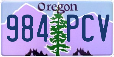 OR license plate 984PCV