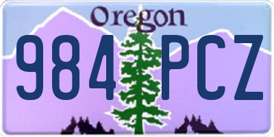 OR license plate 984PCZ