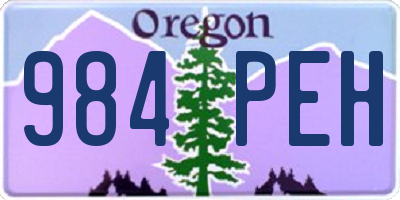OR license plate 984PEH