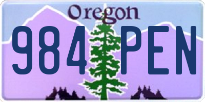 OR license plate 984PEN