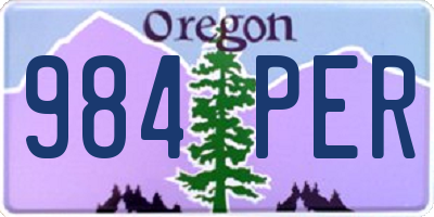 OR license plate 984PER