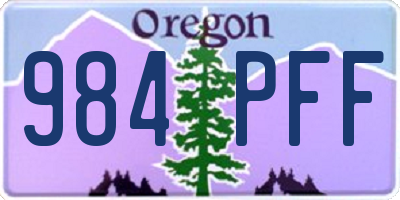 OR license plate 984PFF