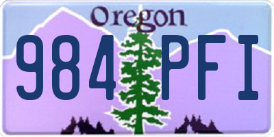 OR license plate 984PFI