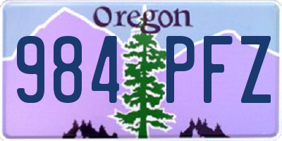 OR license plate 984PFZ