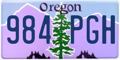 OR license plate 984PGH