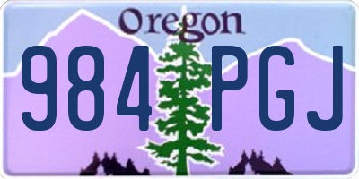 OR license plate 984PGJ