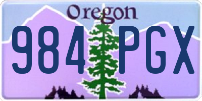 OR license plate 984PGX