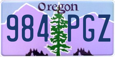 OR license plate 984PGZ