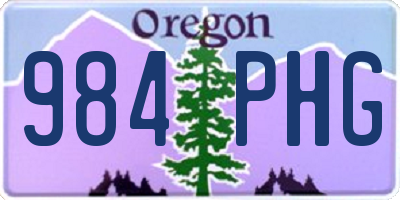 OR license plate 984PHG