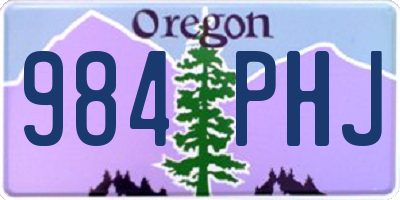 OR license plate 984PHJ