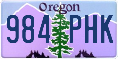 OR license plate 984PHK