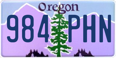 OR license plate 984PHN