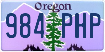 OR license plate 984PHP