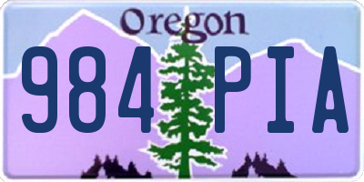OR license plate 984PIA