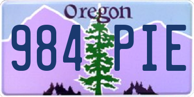 OR license plate 984PIE