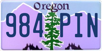 OR license plate 984PIN