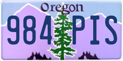 OR license plate 984PIS