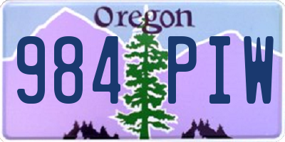 OR license plate 984PIW