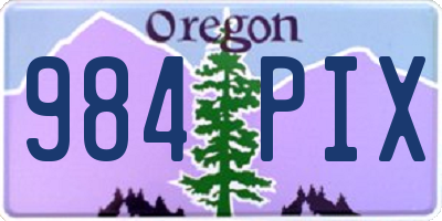 OR license plate 984PIX