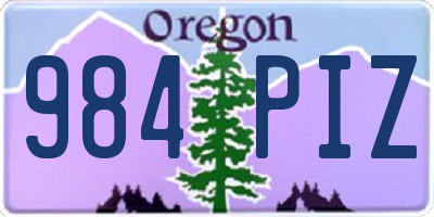 OR license plate 984PIZ