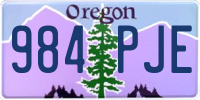 OR license plate 984PJE