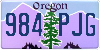 OR license plate 984PJG