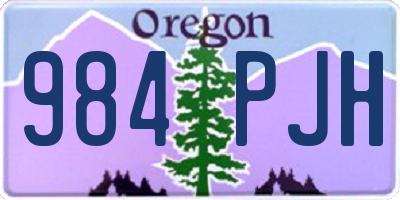 OR license plate 984PJH