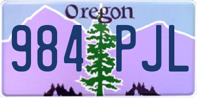 OR license plate 984PJL