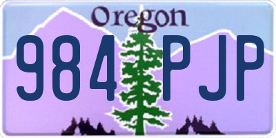 OR license plate 984PJP