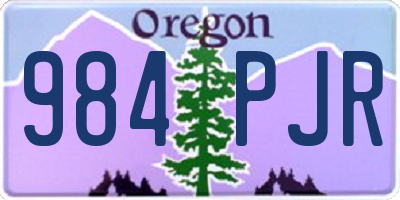 OR license plate 984PJR