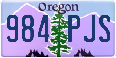 OR license plate 984PJS