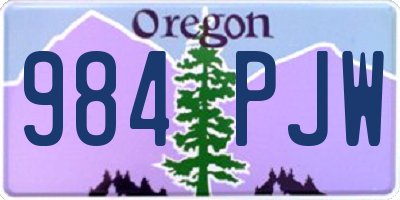 OR license plate 984PJW
