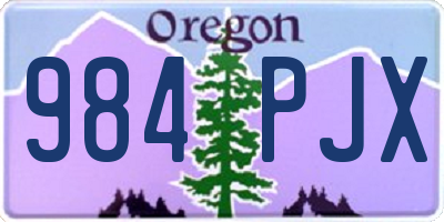 OR license plate 984PJX