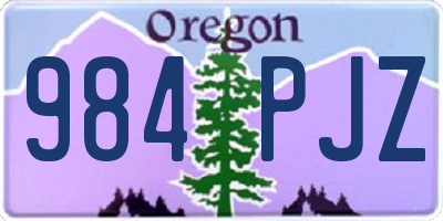 OR license plate 984PJZ
