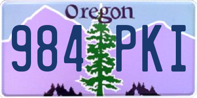 OR license plate 984PKI
