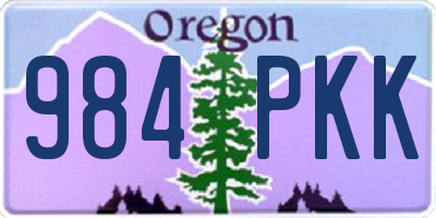 OR license plate 984PKK