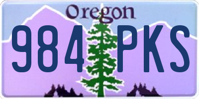 OR license plate 984PKS