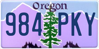 OR license plate 984PKY