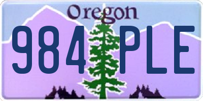 OR license plate 984PLE