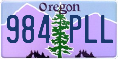 OR license plate 984PLL