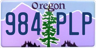 OR license plate 984PLP