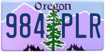 OR license plate 984PLR
