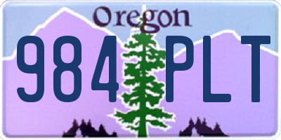 OR license plate 984PLT