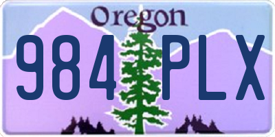 OR license plate 984PLX
