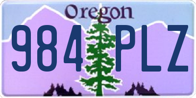 OR license plate 984PLZ